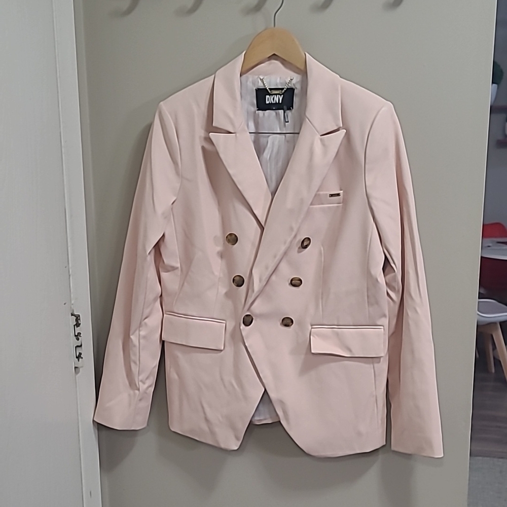 DKNY - Faux Leather Blazer